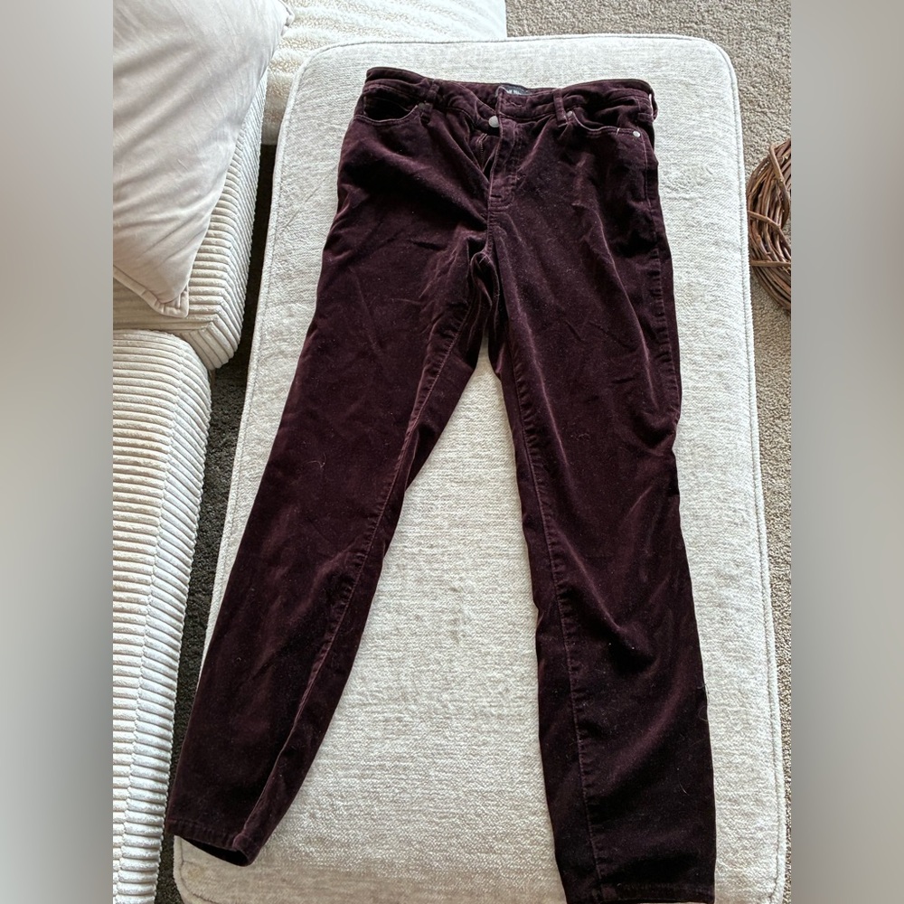 Women's Dark Burgundy Straight Leg Jeans